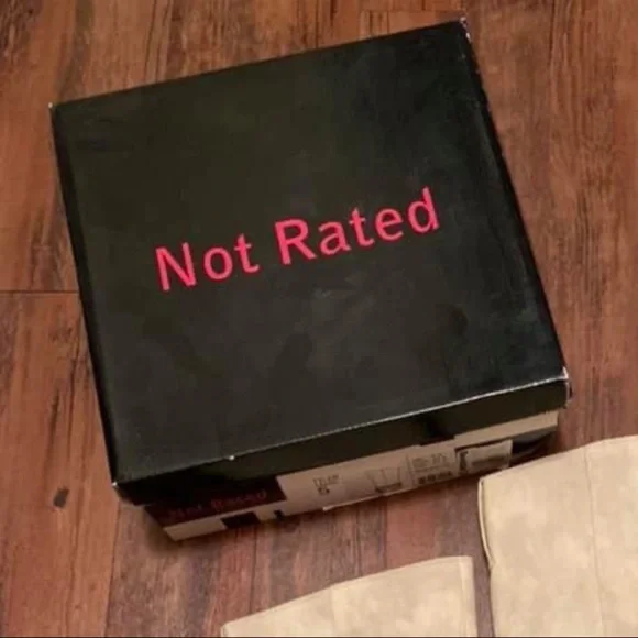 Not Rated Beige Heeled Boots with Rhinestone Straps - Picture 2 of 10